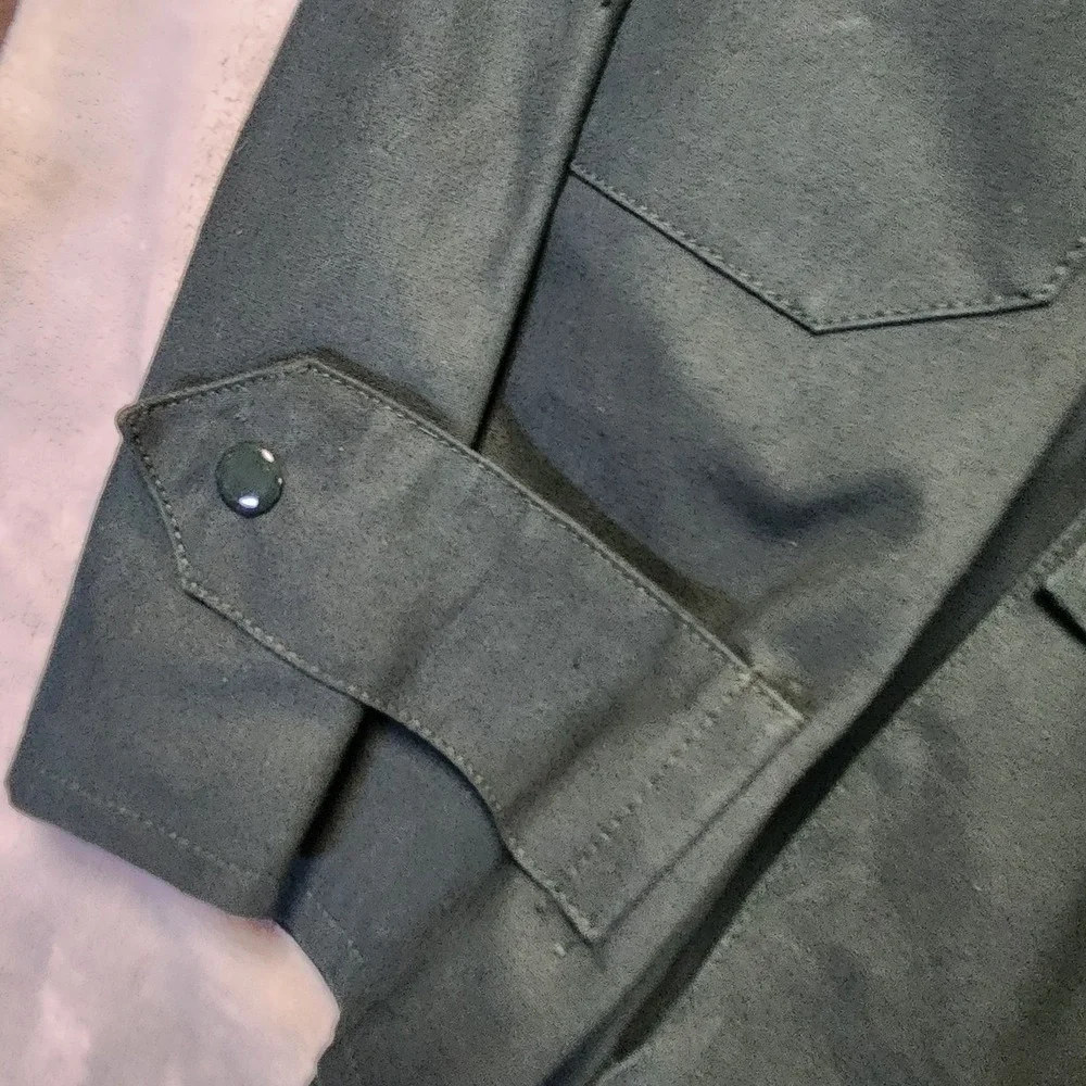 Vtg Morrisons Australian Green‎ OilSkin Coat Duster Size XL Ranch Cowboy Chore